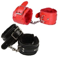 HANDCUFFS LEATHER – BORGOL KAKI TANGAN MERAH BDSM KIT sexy toys